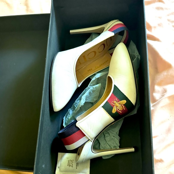 Gucci white slingback leather pumps. Worn once (indoors!) - Picture 3 of 13